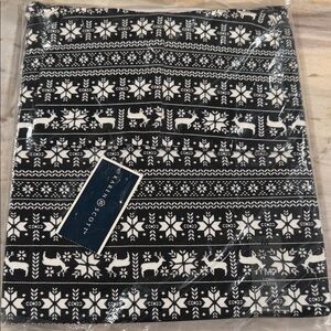 Festive Reindeer and Snowflake Women’s Turtleneck Long Sleeve Top